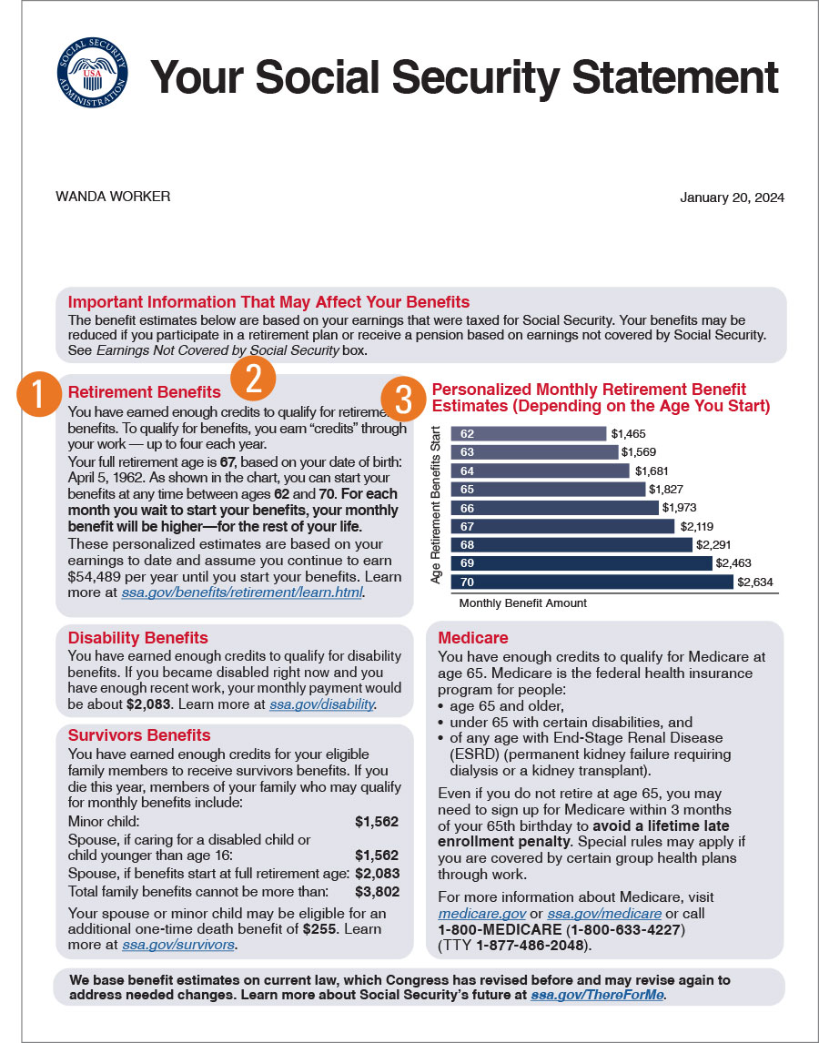 Social Security Form page 1